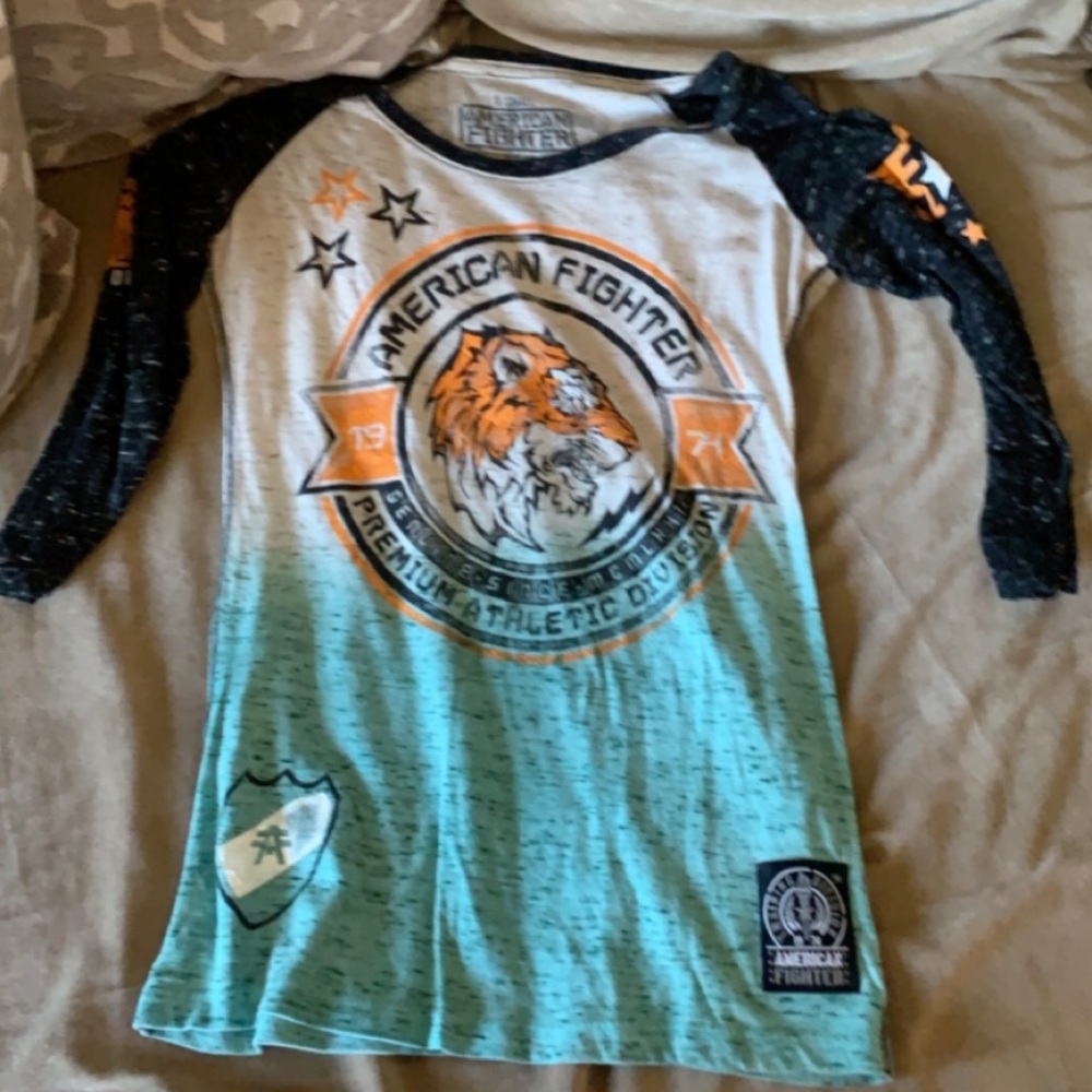 American fighter 3/4 sleeve